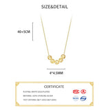 Genuine 925 Silver 18K Bead Choker Necklace Classic Fine Jewelry