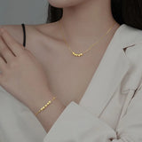 Genuine 925 Silver 18K Bead Choker Necklace Classic Fine Jewelry