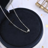 925 Silver 18K Bead Choker Necklace Women Fine Jewelry