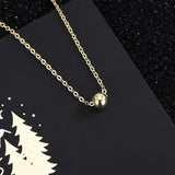925 Silver 18K Bead Choker Necklace Women Fine Jewelry