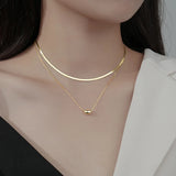 Real 925 Sterling Silver Beans Choker Necklace for Women