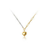 925 Silver Heart Chain Pearl Choker Necklace Women Bohemian Jewelry
