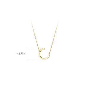 925 Silver 18K Letter Choker Necklace Women Jewelry