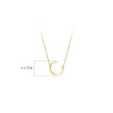 925 Silver 18K Letter Choker Necklace Women Jewelry