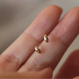 925 Sterling Silver Small Bead Stud Earrings 18k