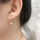 925 Sterling Silver 8mm Bead Hoop Earrings Party Jewelry