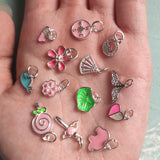 925 Sterling Silver Animal Zircon Enamel Charms for DIY Punk Accessories