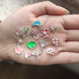 925 Sterling Silver Animal Zircon Enamel Charms for DIY Punk Accessories