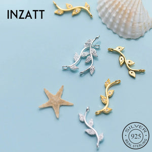 925 Silver Zircon Hollow Flower Charms Women DIY Accessories