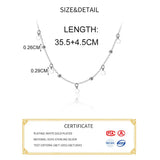925 Sterling Silver Bead Round Pendant Choker Necklace For Women