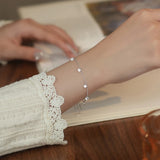 925 Sterling Silver Zircon Chain Bracelet for Women