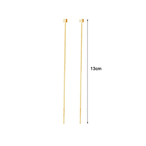 925 Silver Square Long Tassel Earrings for Women - Geometric Accessories