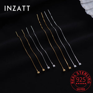 925 Silver Square Long Tassel Earrings for Women - Geometric Accessories