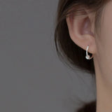 925 Silver Bead Stud Earrings Women Classic Fine Jewelry Minimalist Accessories