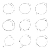 925 Silver Bead Zircon Star Anklet for Women Party Jewelry