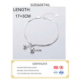 925 Silver Bells Double Chain Bracelet Party Fine Jewelry