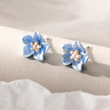 925 Sterling Silver Plant Stud Earrings for Women