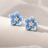 925 Sterling Silver Plant Stud Earrings for Women