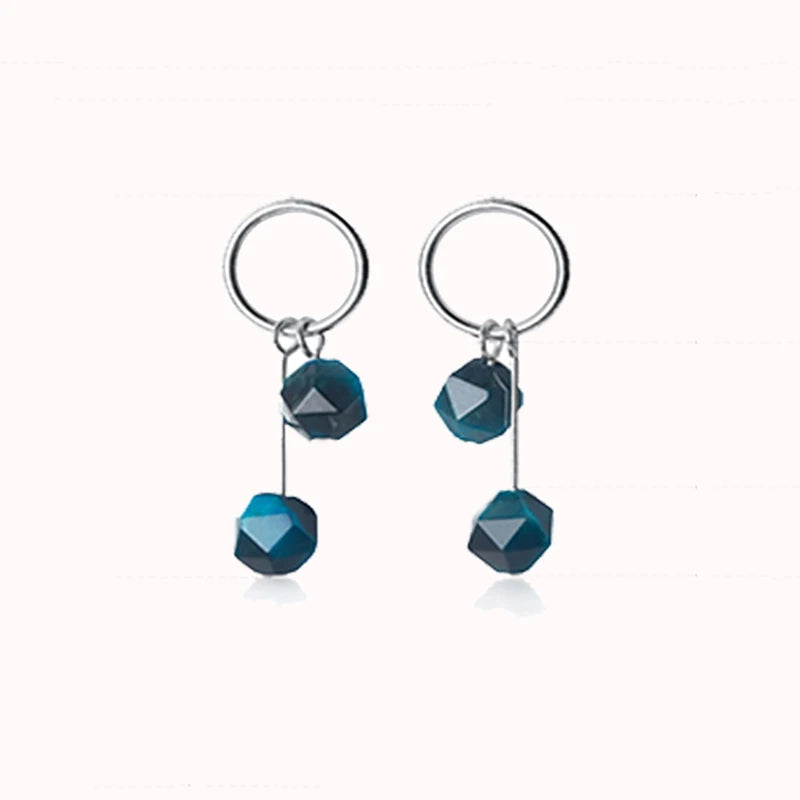 INZATT 925 Silver Stone Drop Earrings Women Party Jewelry Geometric Gift