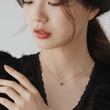 925 Silver Zircon Oval 14K Choker Necklace For Women