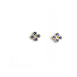 925 Silver Zircon Stud Earrings Bohemian Fine Jewelry
