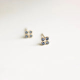 925 Silver Zircon Stud Earrings Bohemian Fine Jewelry