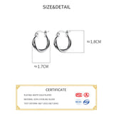 925 Silver Braided Line Hoop Earrings Women Party Vintage Jewelry