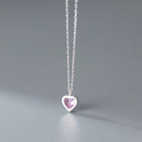925 Silver CZ Heart Choker Necklace for Women