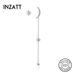 925 Silver Tassel Drop Earrings Women's Party Jewelry
