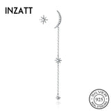 925 Silver Tassel Drop Earrings Women's Party Jewelry