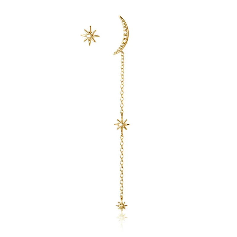 925 Silver Tassel Drop Earrings Women's Party Jewelry