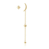 925 Silver Tassel Drop Earrings Women's Party Jewelry