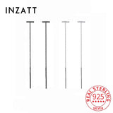 925 Silver Tassel Letter T Drop Earrings for Women