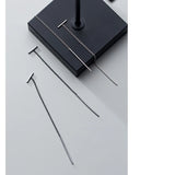 925 Silver Tassel Letter T Drop Earrings for Women