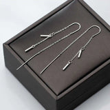 925 Silver Tassel Drop Earrings Women Party Jewelry