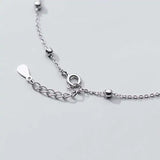 925 Sterling Silver Clover Anklet For Women Party Plant Bead Chain Gift