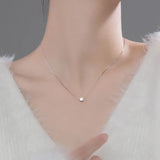 925 Silver Cubic Block Choker Necklace for Women