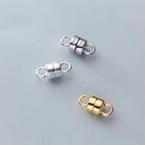 925 Silver Diversity Necklace Clasp Chain Button Charms DIY Accessories