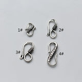 925 Silver Diversity Necklace Clasp Chain Button Charms DIY Accessories