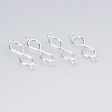 925 Silver Diversity Necklace Clasp Chain Button Charms DIY Accessories