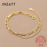 925 Silver Double Layer Bead Chain Bracelet