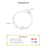 925 Sterling Silver Geometric Disc Anklet For Women Fine Jewelry