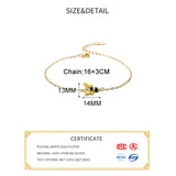 925 Sterling Silver Enamel Bee Bracelet For Women