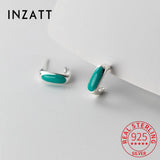 925 Silver Enamel Geometric Stud Earrings Party Jewelry