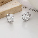 925 Silver Enamel Tulips 18K Hoop Earrings Women Party Jewelry