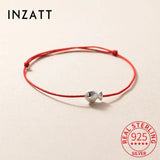 925 Silver Fish Red Rope Bracelet Women Jewelry