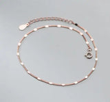 925 Sterling Silver Flakes Chain Anklet for Women