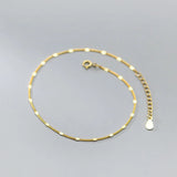 925 Sterling Silver Flakes Chain Anklet for Women