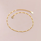 925 Sterling Silver Flakes Chain Anklet for Women