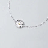 925 Silver Flower Plant Bracelet Women Party Jewelry Gift